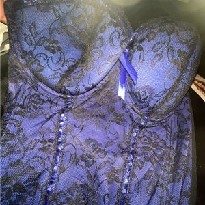 Brand new corset beautiful shade of blue/purple and black